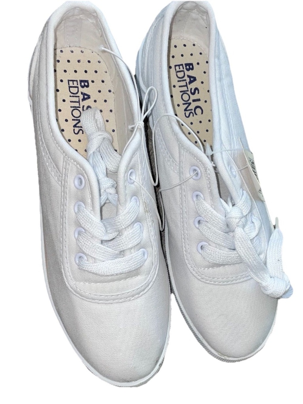 Vintage KMART Women’s Sneakers White Canvas Lace Ups NEW